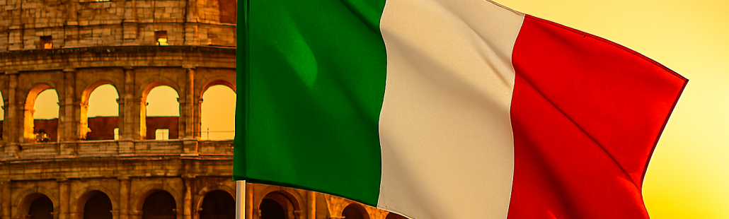 تصویر کشور ایتالیا و پرچمش